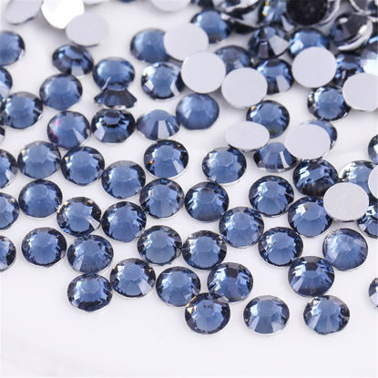 Picture of 1500 Pieces SS16 4mm Flatback Rhinestones Clear Glass Round Gems Crystals for Nail Art DIY Crafts Clothes Shoes Bags （Dark Grey）