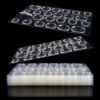 Picture of Allstarry 288pcs (12 Sheets) Adhesive Tabs Waterproof Breathable Glue Tabs Double-Sided Nail Jelly Sticker Super Sticky Fake Nail Glue Stickers Transparent Flexible for Manicure