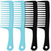 Picture of MODENGKONGJIAN 4PCS Wide Tooth Comb, Large Hair Detangling Comb Styling Comb for Curly, Wet, Long Hair (Black & Blue, Polypropylene (PP))