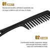 Picture of MODENGKONGJIAN 4PCS Wide Tooth Comb, Large Hair Detangling Comb Styling Comb for Curly, Wet, Long Hair (Black & Blue, Polypropylene (PP))