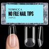 Picture of TOMICCA Medium Square Nail Tips, 240Pcs Soft Gel Nail Tips, 12 Sizes Pre-Shaped Half Matte Fake Clear Gelly Tips, Press on Acrylic Nails for Nail Extension DIY Nail Salon
