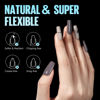 Picture of TOMICCA Medium Square Nail Tips, 240Pcs Soft Gel Nail Tips, 12 Sizes Pre-Shaped Half Matte Fake Clear Gelly Tips, Press on Acrylic Nails for Nail Extension DIY Nail Salon
