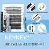Picture of KevKev Lash Extension Kit 300Pcs Lash Clusters Kit DIY Eyelash Extension Kit with Lash Bond and Seal Eyelash Remover Lash Applicator Wispy Lashes Look Like Extensions(20D+40D+50D, D-10-18mix)