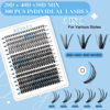 Picture of KevKev Lash Extension Kit 300Pcs Lash Clusters Kit DIY Eyelash Extension Kit with Lash Bond and Seal Eyelash Remover Lash Applicator Wispy Lashes Look Like Extensions(20D+40D+50D, D-10-18mix)