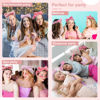 Picture of WHAVEL 6 Pack Pink Spa Headband Makeup Headbands Soft Skincare Headbands Bow Face Wash Headbands Shower Headbands Fluffy Head Wraps Hair Band for Washing Face