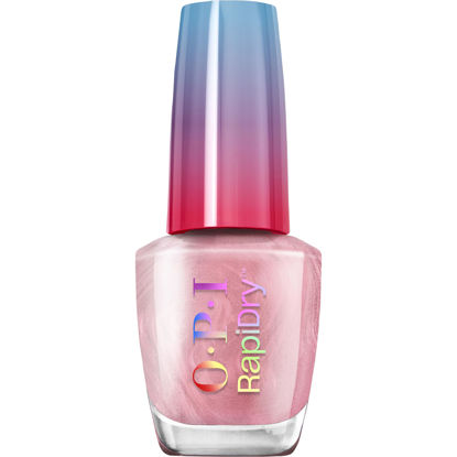 Picture of OPI RapiDry Flash n' Flirty | Opaque Soft Pink Pearl Quick Dry Nail Polish | Vegan, Smudge Proof, Fast Drying