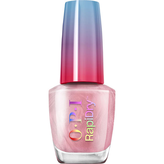 Picture of OPI RapiDry Flash n' Flirty | Opaque Soft Pink Pearl Quick Dry Nail Polish | Vegan, Smudge Proof, Fast Drying