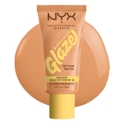 Picture of NYX PROFESSIONAL MAKEUP Buttermelt Glaze Soft Glow Skin Tint + SPF 30, Up To 12HR Wear, 02 Vanilla Bean Butta