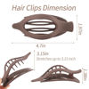 Picture of 6 Packs Flat Hair Clips, Curved Claw Clips for Women Girls, Alligator Clips for Thick Thin Hair, Strong Hold Duck Billed Clips,4.7 Inch Hair Clips, Wine Red Color, Christmas Gifts