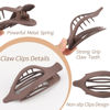 Picture of 6 Packs Flat Hair Clips, Curved Claw Clips for Women Girls, Alligator Clips for Thick Thin Hair, Strong Hold Duck Billed Clips,4.7 Inch Hair Clips, Wine Red Color, Christmas Gifts
