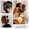 Picture of Big Hair Claw Clips Large Matte Butterfly Hair Clips 5.1" Oversize Hair Clip for Long Thick Hair Barrette Accessories for Women's and Girl's 4 PCS