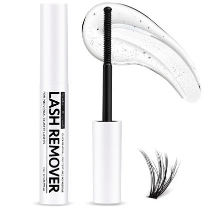 Picture of Miuffue Eyelash Glue Remover 5ML Cluster Lash Remover for Individual False Lashes, Bond and Wispys, Gentle Non-irritating Mascara Wand