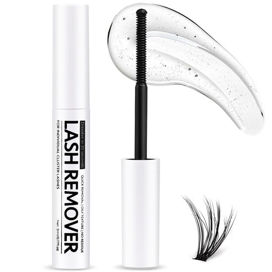 Picture of Miuffue Eyelash Glue Remover 5ML Cluster Lash Remover for Individual False Lashes, Bond and Wispys, Gentle Non-irritating Mascara Wand