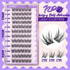 Picture of JIMIRE Self Adhesive Eyelashes Manga Lash Clusters Natural Look 11-13MM Wispy Pre Glued Lashes Clusters No Glue Needed Press on Lashes Reusable Invisible Band Fluffy Cluster Eyelash Extensions