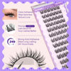 Picture of JIMIRE Self Adhesive Eyelashes Manga Lash Clusters Natural Look 11-13MM Wispy Pre Glued Lashes Clusters No Glue Needed Press on Lashes Reusable Invisible Band Fluffy Cluster Eyelash Extensions