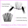 Picture of VEYESBEAUTY Lash Clusters Individual Eyelash Extensions Thin & Invisible Band DIY False Eyelashes for Self-application Newbie's Five-Second Series Wispy Lash Tray, Boldeye 10mm Single Length
