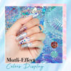 Picture of AZUREBEAUTY Dip Powder Nail Set, 6 Colors with Glitter in Pink and Aqua Blue, Light Dark Tones, No Lamp Needed, All Seasons, Dipping Powder Starter Kit for Manicure and Salon Use