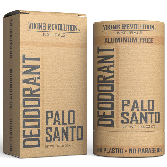 Picture of Viking Revolution Palo Santo Deodorant for Men - Deodorant Men Aluminum Free with Shea Butter and Tapioca Starch - Mens Deodorant Stain- Free and Baking Soda-Free - Natural Deodorant for Men (2.65oz)