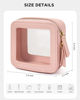Picture of LETGO Small Makeup Bags for Purse, TSA Approved Toiletry Bag with Zipper,Mini Clear Comestic Bag Car Organizer Travel Size Toiletries Travel Essentials Pink Car Accessories For Women (Mini-Pink)