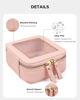 Picture of LETGO Small Makeup Bags for Purse, TSA Approved Toiletry Bag with Zipper,Mini Clear Comestic Bag Car Organizer Travel Size Toiletries Travel Essentials Pink Car Accessories For Women (Mini-Pink)
