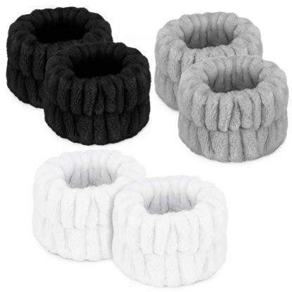 Picture of Women's Wrist Towels for Washing Face, Microfiber Spa Wash Band, Washing Wristbands, Absorbent Sweatband Girls Prevent Water from Spilling Down Your Arms 6PCS
