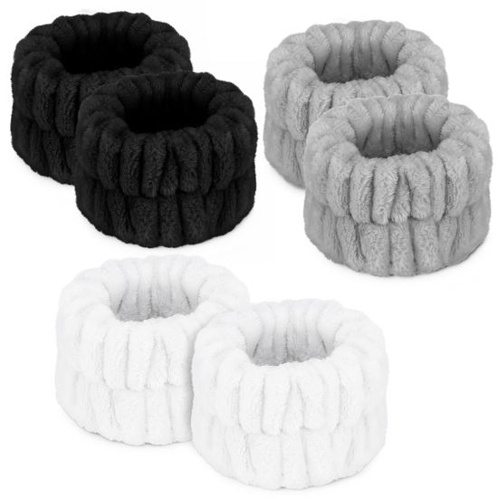 Picture of Women's Wrist Towels for Washing Face, Microfiber Spa Wash Band, Washing Wristbands, Absorbent Sweatband Girls Prevent Water from Spilling Down Your Arms 6PCS