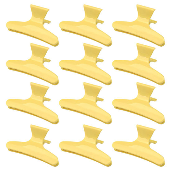 Picture of Ondder 12 Pack Butterfly Hair Clamps Clips Hair Claw Clips Salon Pro Section Clip for Styling Sectioning Cutting Coloring Hair Clips Hairdressing Salon Tool Hair Accessories for Women Girls