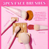 Picture of Jessup Pink Makeup Brushes Set 14Pcs Make up Brushes Premium Vegan Foundation Concealer Blush Eyeshadow Eyeliner Powder Highlighter Blending Face Brush Set with Gift Box, T495-G