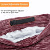 Picture of Silk Satin Lined Bonnet Sleep Cap - Adjustable Stay on All Night Hair Wrap Cover Slouchy Beanie for Curly Hair Protection for Women and Men - Heather Burgundy