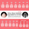 Picture of modelones Gel X Nail Kit, Upgrade 15Sizes Extra Short Almond Gel x Nail Tips, Nail Glue Nail Prep Dehydrate & Portable Led Lamp, 510Pcs Press On Fake Nails Tip Nail Extension Gift for Women