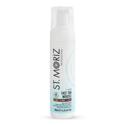 Picture of St Moriz Professional 1 Hour Fast Self Tanner Mousse, Light to Dark - Instant, Express Self Tanner Foam for a Golden, Natural Looking Fake Tan with Aloe Vera & Vitamin E - Vegan (6.76 fl oz)