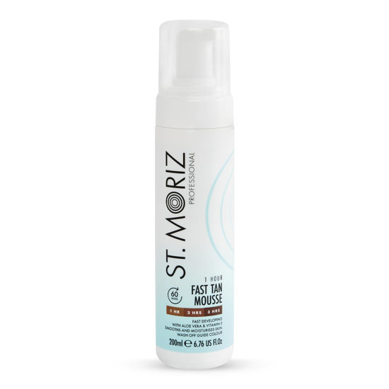 Picture of St Moriz Professional 1 Hour Fast Self Tanner Mousse, Light to Dark - Instant, Express Self Tanner Foam for a Golden, Natural Looking Fake Tan with Aloe Vera & Vitamin E - Vegan (6.76 fl oz)