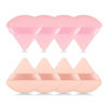 Picture of 8Pcs of Triangular Powder Puff Makeup Sponges, Made of Super-soft Velvet, Designed for Contouring, Eye, and Corner, Beauty Blender Foundation Mixing Container.