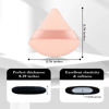 Picture of 8Pcs of Triangular Powder Puff Makeup Sponges, Made of Super-soft Velvet, Designed for Contouring, Eye, and Corner, Beauty Blender Foundation Mixing Container.