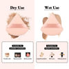 Picture of 8Pcs of Triangular Powder Puff Makeup Sponges, Made of Super-soft Velvet, Designed for Contouring, Eye, and Corner, Beauty Blender Foundation Mixing Container.