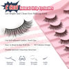 Picture of Eyelashes Natural Cat Eye Lashes 16mm Flase Eyelashes Flared Strip Lashes Fluffy False Lashes That Look Like Extensions C Curl Wispy Lashes Siligli Soft Lashes Pack 7 Pair