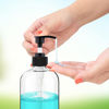 Picture of Empty Plastic Pump Bottles Dispenser 4 Pack 16oz/500ml Portable Clear BPA-Free Cylinder Shampoo Lotion Hand Pump Bottle Durable Refillable Containers for Massage Oil, Liquid Soap