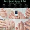 Picture of Medium Round Oval Nail Tips, 216pcs Acrylic Fake Nails Soft Gel X Nail Tips, Full Cover Pre-Shaped Matte Clear Press on Nails for Extension, Diy at Home Manicure 12 Sizes