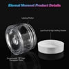 Picture of 36 Pack 1 OZ Plastic Jars Round Clear Cosmetic Container Jars with White Lids, Eternal Moment Plastic Slime Jars for Lotion, Cream, Ointments, Makeup, Eye shadow, Samples, Pot, Travel Storage