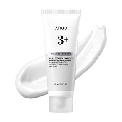 Picture of ANUA 3 Ceramide Panthenol Moisture Barrier Cream, Hydrating Face Moisturizer for Normal Skin, Panthenol, Ceramide, Centella for Skin Barrier Non Comedogenic, Korean Skincare (100ml/ 3.38 fl. oz.)