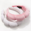 Picture of Ayesha Hairband, 2pcs Spa Headband for Women - Bubble Skincare Headband for Washing Face, Sponge Soft Hairband Skincare Makeup Headbands for Women Girls Shower, Pink & White
