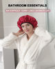 Picture of YIZIJIZI Terry Lined Shower Caps, Triple Layer Large Shower Cap for Women, Reusable Shower Caps for Long Thick Hair, Waterproof Washable Soft Bath Shower Caps for Hair Care