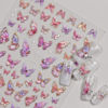 Picture of Butterfly Nail Art Stickers Decals Pink Butterfly 5D Embossed Nail Decals Shell Light Butterfly Nail Designs Adhesive Sticker Manicure Accessories for Women Girls DIY Nail Art Decorations Supplies