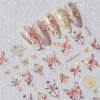 Picture of Butterfly Nail Art Stickers Decals 5D Butterfly Nail Stickers Pink Seashell Shinny Butterfly Nails Design 5D Embossed Nail Decals Butterfly Stickers for Women Girl DIY Manicure Nail Art Decorations
