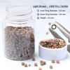 Picture of NIACONN 1000pcs Microlink Beads 4mm Silicone Lined Hair Tinsel Beads Micro Link Rings for Hair Extension - light Brown
