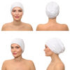 Picture of CAPLORD Silk Satin Bonnet Hair Cover Sleep Cap for Sleeping Beanie Hat Adjustable Stay On Headwear Lined Natural Nurse Cap for Women