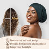 Picture of OLESILK 100% Mulberry Silk Bonnet for Sleeping Women, Silk Hair Wrap for Sleeping, Silk Sleep Bonnet for Women&Men, Real Silk, Not Satin, Dark Grey