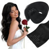 Picture of Sunny Hair Clip in Hair Extensions Straight Human Hair Clip in Extensions Remy Clip in Hair Extensions Real Human Hair Extensions Clip ins Full Head Natural Black 18inch