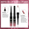 Picture of evpct 1Pcs Nude Pink Lip Stain Paint Matte Lip Liner and Lipstick Set Long Lasting Smudge Proof labiales matte mate larga duracion listip 24 hours a prueba de agua mate 24 horas originales,35#