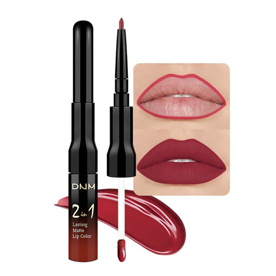 Picture of evpct 1Pcs Blue Red Lip Stain Paint Matte Lip Liner and Lipstick Set Long Lasting Smudge Proof labiales matte mate larga duracion listip 24 hours a prueba de agua mate 24 horas originales,30#